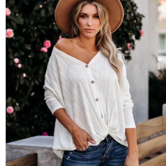 JEANIE Button Down Tie Front Shirt - Picture 3 of 8